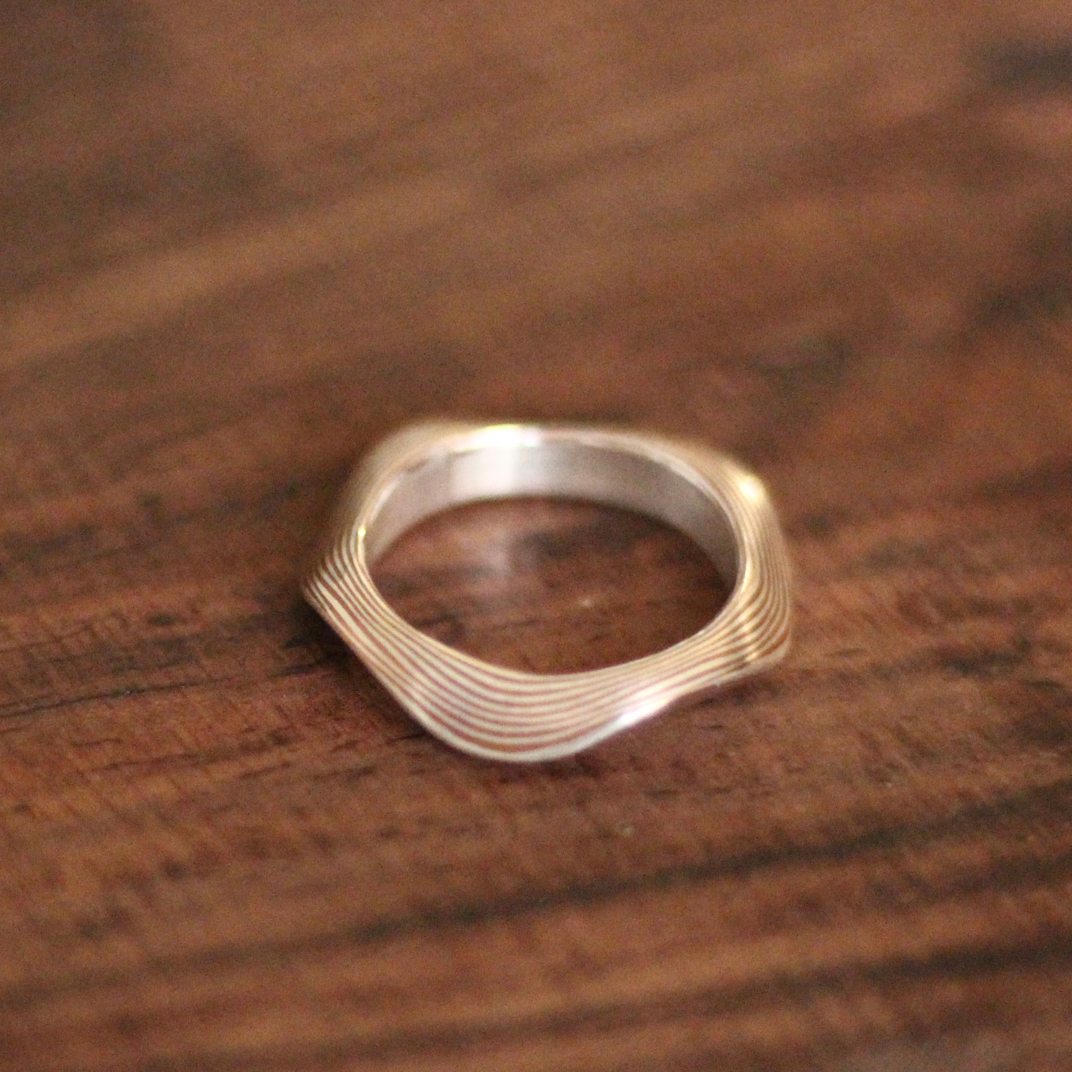 Mokume Gane Ring - Wave