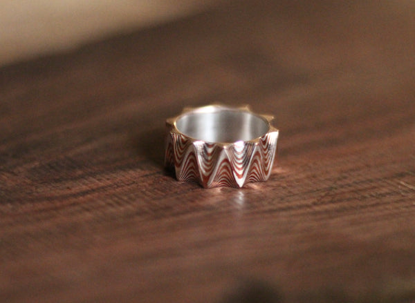 Mokume Gane Ring - Frequency